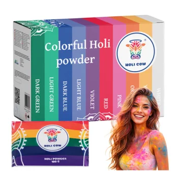 Holi Cow krāsains Holi pulveris, 10 x 100 g