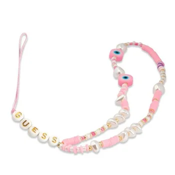 Guess Beads Shell tālruņa piekariņš, rozā