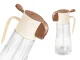 Stikla eļļas izsmidzinātājs un dozators 2-in-1 380ml, bēšs