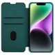 Atverams vāciņš Nillkin Qin Leather Pro Case priekš iPhone 14 Plus ar kameras vāciņu, zaļš
