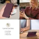 Tech-Protect Xiaomi Redmi Note 15 Pro 5G atverams vāciņš maciņš grāmatiņa Wallet, bordo