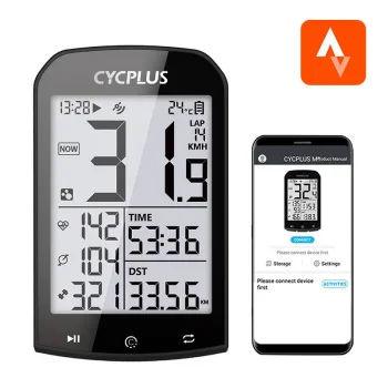 Cycplus M1 GPS velodators, melns