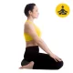 4Fizjo 711 ZAFU pusmēness formas meditācijas spilvens, melns