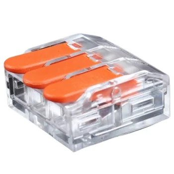Vadu savienošanas spailes ar svirām, 3x 0.5-6.0mm², 41A, 450V, 20 gab.