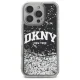 DKNY vāciņš Liquid Glitter Arch Logo priekš iPhone 16 Pro 6.3\", melns