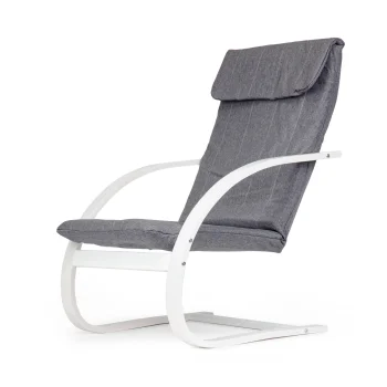 Modernhome šūpuļkrēsls, pelēks/balts