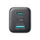 Sienas lādētājs Joyroom JR-TO1 GaN 45W, USB-C, Lightning, USB-A, melns