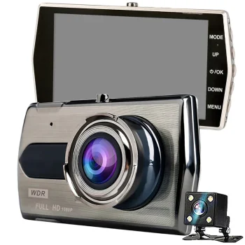 Full HD Auto Videoreģistrators un Atpakaļskata Kamera ar 4" LCD