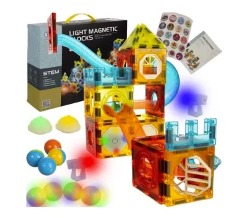Magnētiskie Bloki - Trase 75 gab. Kruzzel 22684 | Magnetic Blocks Track