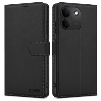 Atverams vāciņš Tech-Protect Wallet priekš Xiaomi Redmi Note 17 Pro Max 5G, Matte Black