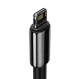 Baseus Tungsten USB-A uz Lightning kabelis 2 m, 2.4A, melns