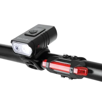 Forever Outdoor Active BLG-200 velosipēdu lukturu komplekts, melns/sarkans