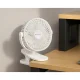 Ruhhy 00025566 bezvadu ventilators ar klipsi, 1200mAh, balts