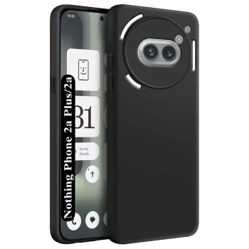 Nothing Phone 2a Matt Silicone Color Case Cover, Black | Silikona Vāciņš Maciņš Apvalks Bampers