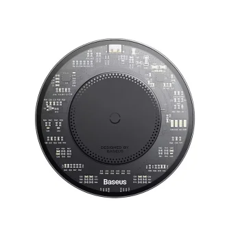 Baseus Simple 2 Bezvadu Lādētājs Telefonam Pulkstenim 15W, Melns | Wireless Charger Qi Charger for Smartphones and...