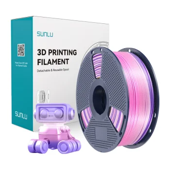 3D printera kvēldiegs Sunlu PLA+ Silk 1.75 mm 1 kg, Rainbow 03