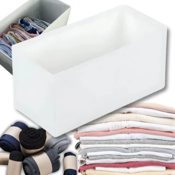 Veļas un krūšturu organizators atvilktnei, 28x14x13 cm, balts