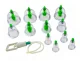 Akupunktūras Vakuuma Masāžas Bankas, 12 gab. | Vacuum Massage Bubbles Jars