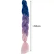 Soulima sintētiskie mati pīnēm, ombre ar spīdumiem, 60 cm