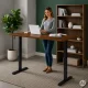 ModernHome elektriski regulējams galds 120x60 cm, 72-118 cm, tumšs ozols
