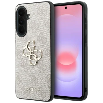Guess Leather 4G Metal Logo vāciņš Samsung Galaxy A37 5G, rozā