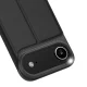 Atverams vāciņš Dux Ducis Skin Pro iPhone 17 Air ar kartes kabatu un statīvu, melns