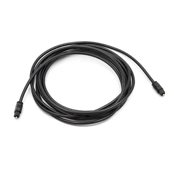 Optiskais audio kabelis Toslink-Toslink, 3m, melns