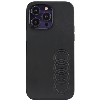 Audi Synthetic Leather vāciņš Apple iPhone 14 Pro Max 6.7", melns