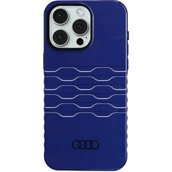 Vāciņš Audi IML MagSafe priekš iPhone 15 Pro Max, zils