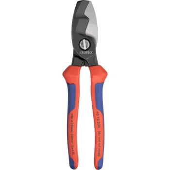 Kabeļu šķēres KNIPEX 95 12 200 ar dubulto asmeni, 200 mm