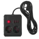Maclean MCE388 B Pagarinātājs, 2 ligzdas + 3xUSB, 2500W, 3m, Melns