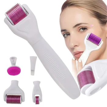 Derma roller mezoterapijas komplekts 6in1 sejai un ķermenim