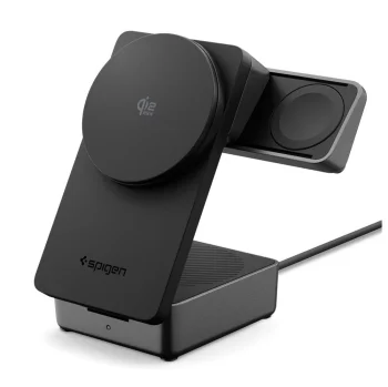 Spigen Essential Qi2.2 25W 3in1 MagSafe bezvadu lādētājs, melns
