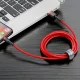 Baseus Cafule USB uz Lightning kabelis 2.4A QC 3.0, 0.5m, sarkans