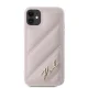 Karl Lagerfeld iPhone 11 / XR vāciņš Diagonal Quilted Script, rozā
