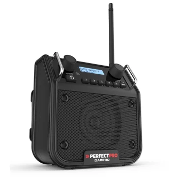 Būvlaukuma radio PerfectPro DABPRO DAB+ FM Bluetooth, melns