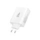 Tech-Protect NC120W-GAN 120W tīkla lādētājs, 4 pieslēgvietas, balts