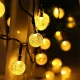 Dārza Ziemassvētku Virtene 30 LED Lampiņas ar Saules Bateriju Paneli, Silti Baltas | Christmas Lights with Solar...