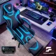 Spēļu krēsls ar kāju balstu Specter Sofotel ergonomisks, melns