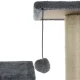 Purlov 71 cm kaķu māja ar nagu asināmo, pelēka