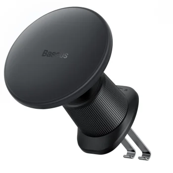 Baseus CW01 magnētiskais auto telefona turētājs ar 15W bezvadu lādētāju, melns