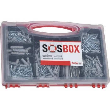 Dībeļu un skrūvju komplekts Fischer SOS-Box S/FU, 180 gab.