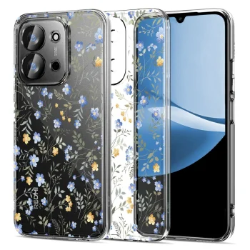 Vāciņš Tech-Protect FlexAir priekš Xiaomi Redmi 15C / Poco 85C (173 mm), Daisies with Leaves