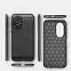 Huawei P50 Carbon Flexible Cover TPU Case, Black | Telefona Maciņš Vāciņš Apvalks Bampers