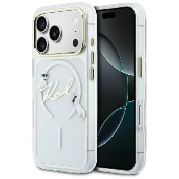 Karl Lagerfeld IML Choupettes vāciņš iPhone 17 Pro Max, caurspīdīgs