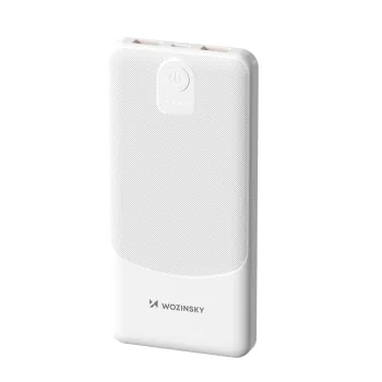 Ārējais akumulators Wozinsky Wpower WPBBK-3 10000 mAh 10W 2x USB-A, balts