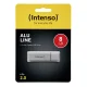 USB zibatmiņa Intenso Alu Line 8 GB USB 2.0, sudraba krāsā
