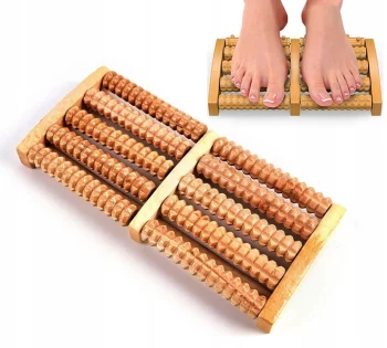 Tradicionāls koka pēdu masieris, rullītis 2x5