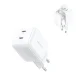 Joyroom JR-TCL05 GaN tīkla lādētājs 45W ar kabeļa organizatoru, balts