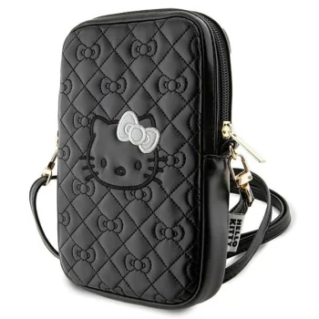 Hello Kitty somiņa Quilted Bows Strap, melna